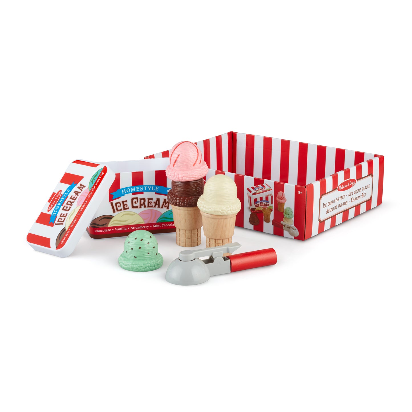 Melissa & Doug Scoop and Stack Ice Cream Cone Play Set