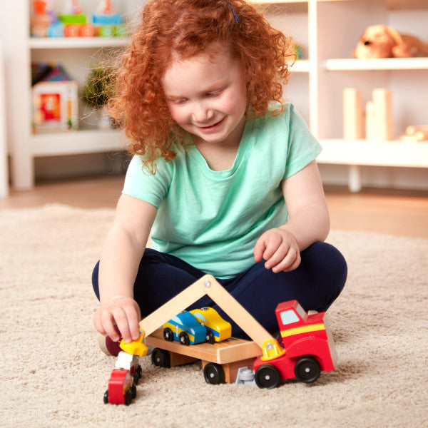 Melissa & Doug Wooden Car Loader