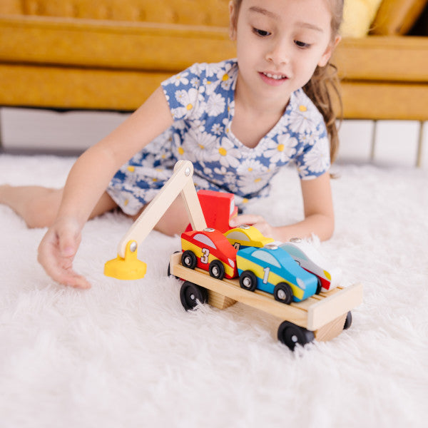 Melissa & Doug Wooden Car Loader