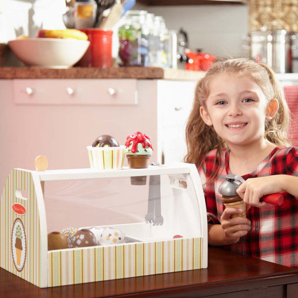 Melissa & Doug Wooden Scoop and Serve Ice Cream Counter