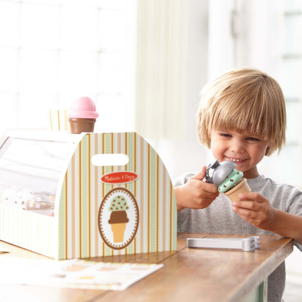Melissa & Doug Wooden Scoop and Serve Ice Cream Counter