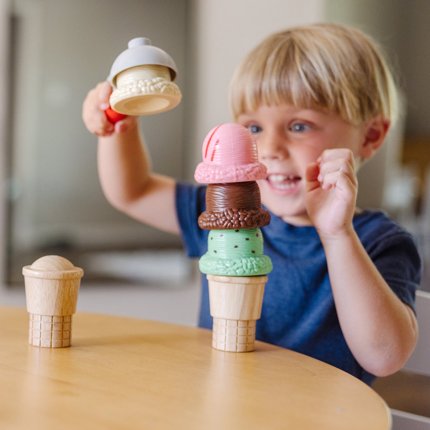 Melissa & Doug Scoop and Stack Ice Cream Cone Play Set