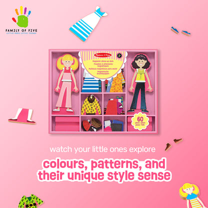Melissa & Doug Abby and Emma Wooden Dress-Up Dolls