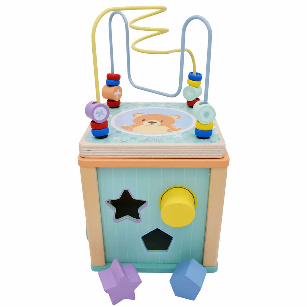 wooden activity cube for 1 year old