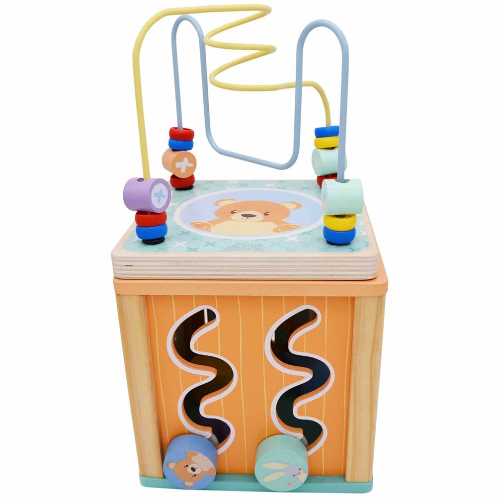 baby wooden activity cube