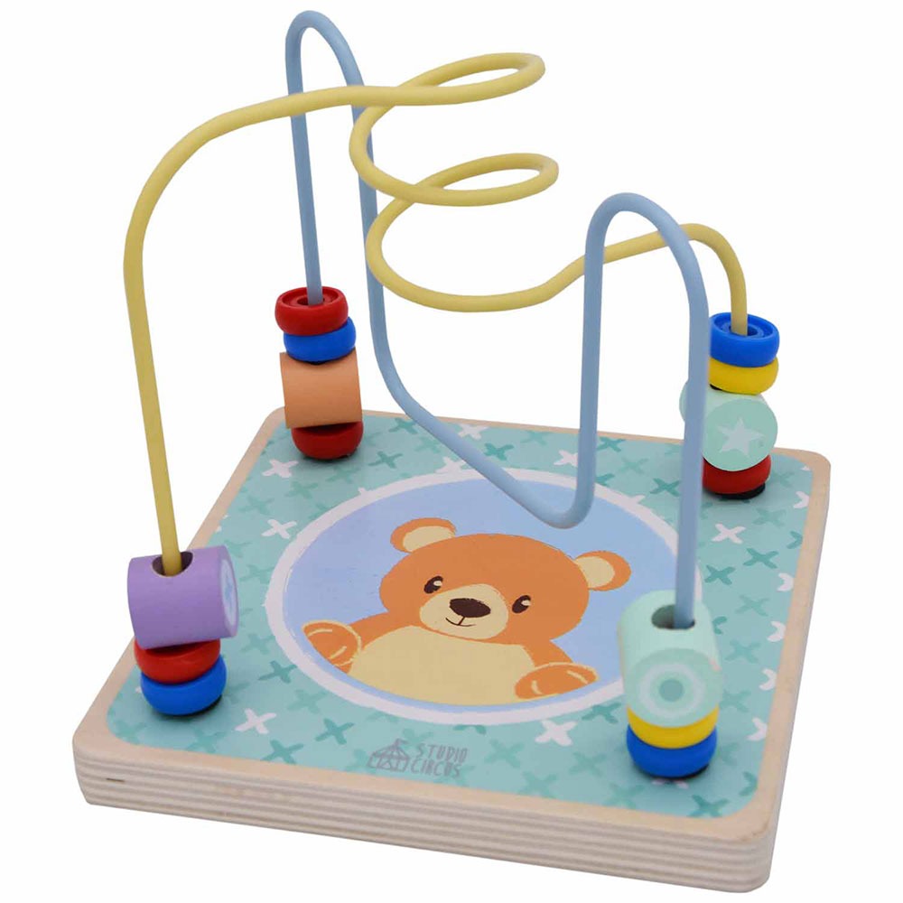 wooden baby activity cube