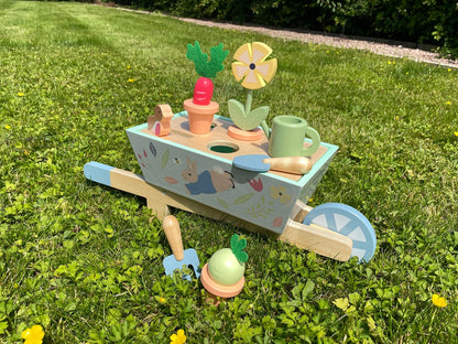 wooden wheel barrows