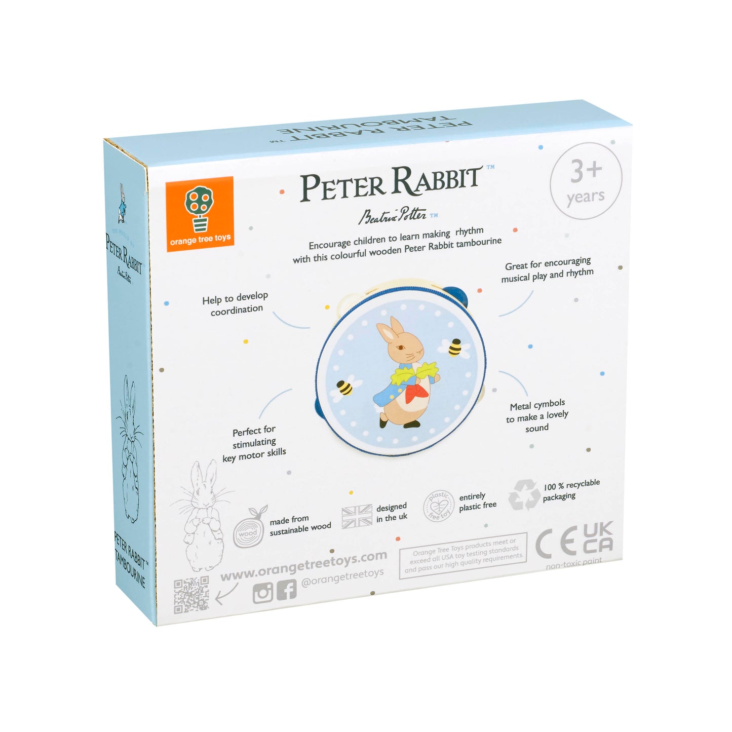 Peter Rabbit™ Wooden Tambourine