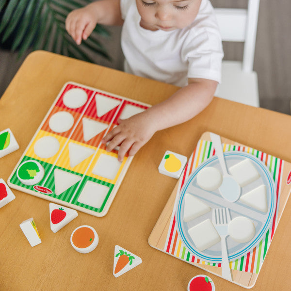 Melissa & Doug Wooden Shape Sorting Grocery Cart