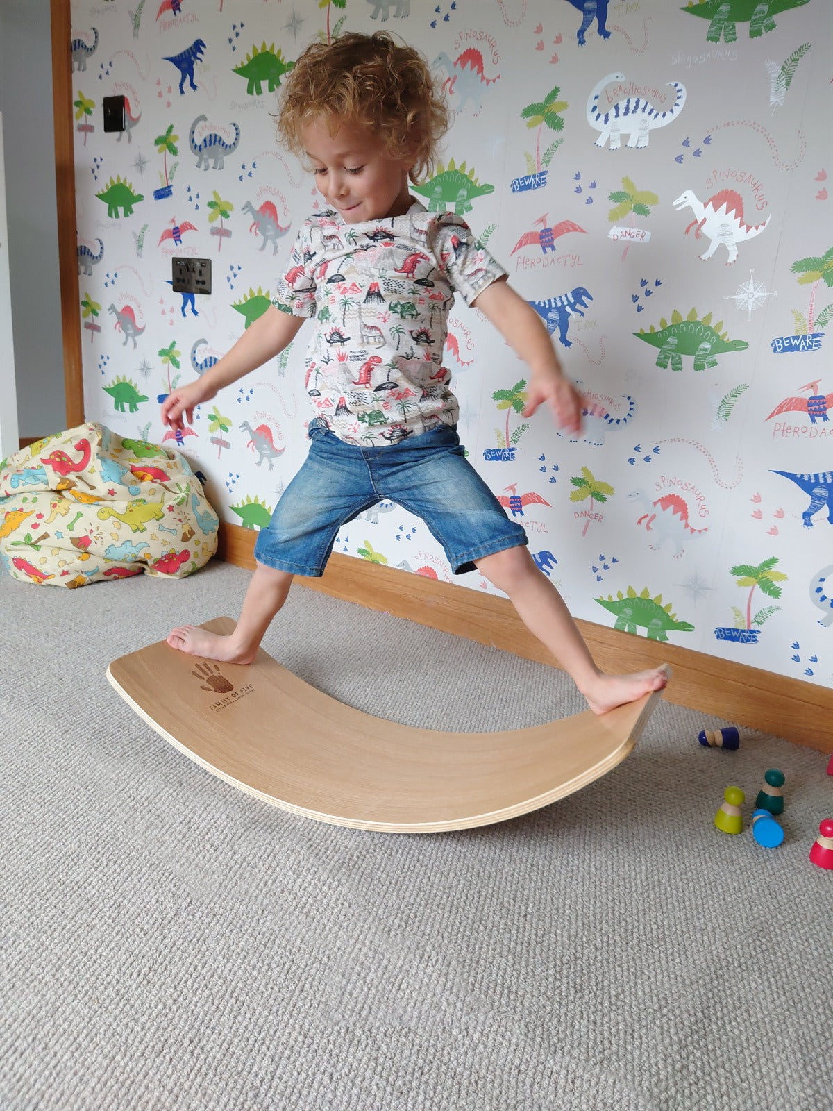 wooden wobble board for kids